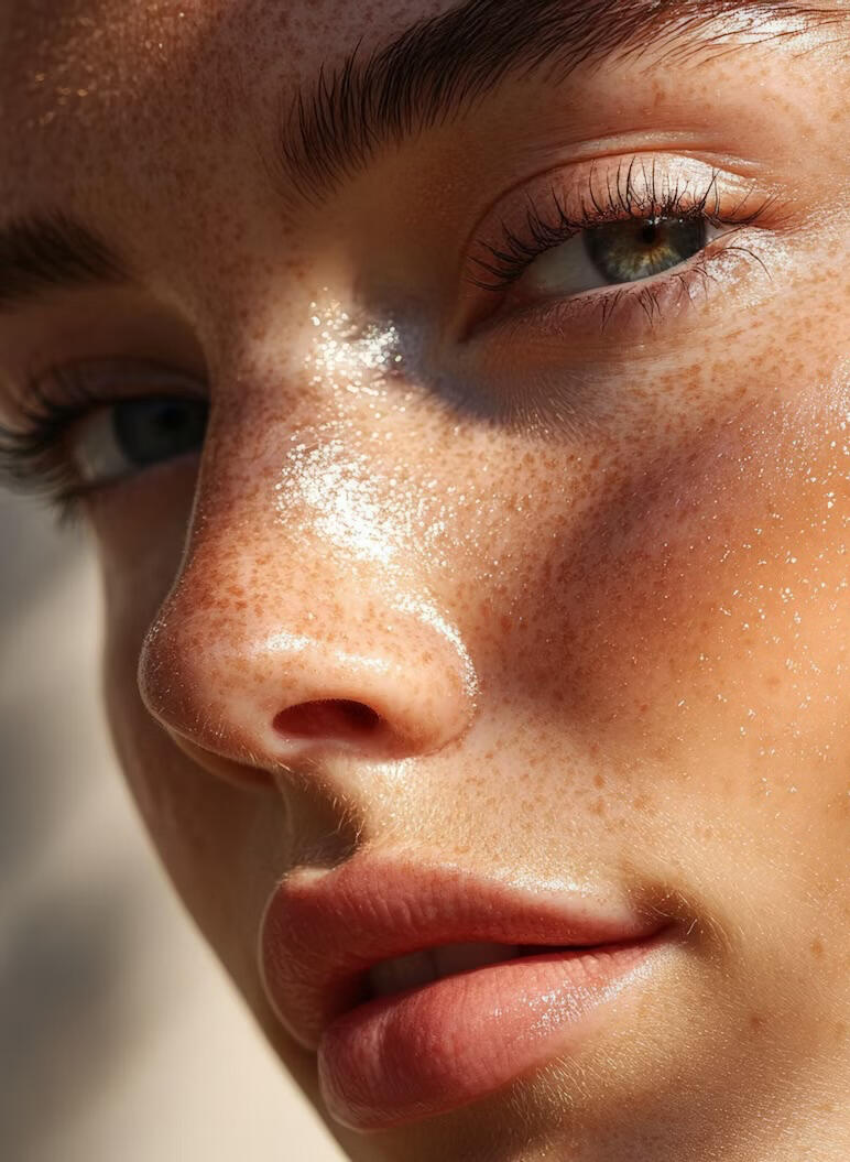 4 women, from left to right, clockwise: one woman walking in a city, one woman walking in a cut field, one woman wrapped in a towel after swimming in a lake, and the last woman sailing on a sailboat.